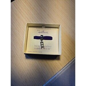 NEW Connections from Hallmark Mom Stainless Steel Charm Mother's Day  NIB Dangle
